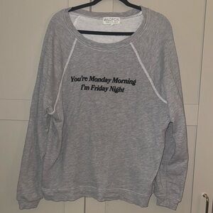 Wildfox Heather Gray Knit Top